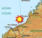 Bedout: Meteor 251 mi years ago