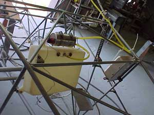 Header tank with low fuel sensor