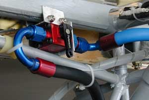 Fuel line with tank shut off valve