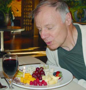 Ueli celebrating his birthday