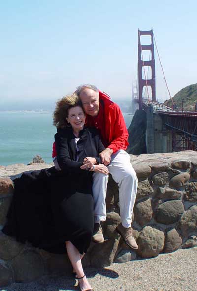 At the windy Golden Gate Lookout