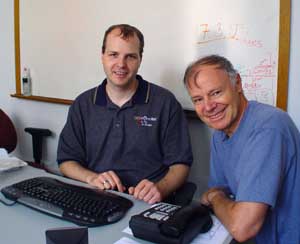 Ueli with his son Robin