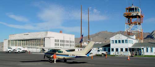Old buildings at Wendover Airport