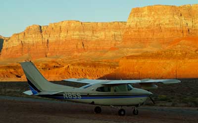 Morning sun on the walls of Marble Canyon