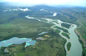 Klondike Valley with Yukon on the way to Dawson City