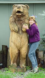 Joan making good friend with her first Baer