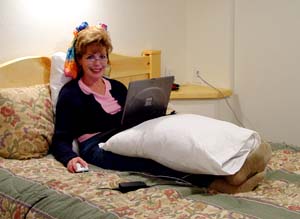 Joan is enjoying the day