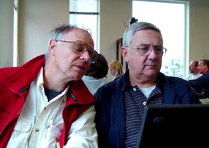 Chuck and Ueli sharing their computer secrets