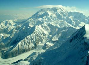 Mc.Kinley with the Straightaway Glacier